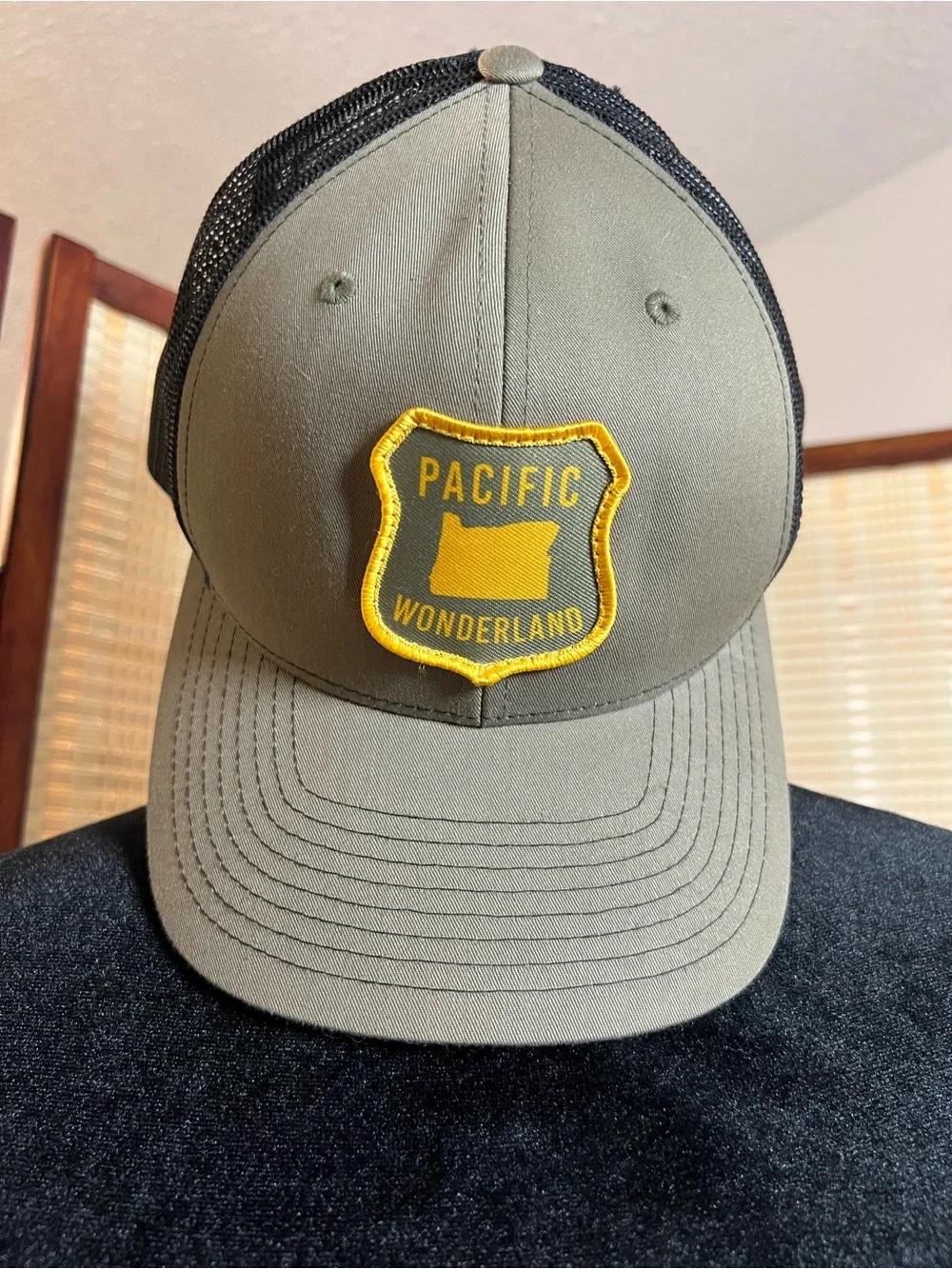 Richardson 112 Pacific Wonderland Oregon Patch Trucker Hat Snapback Cap Olive